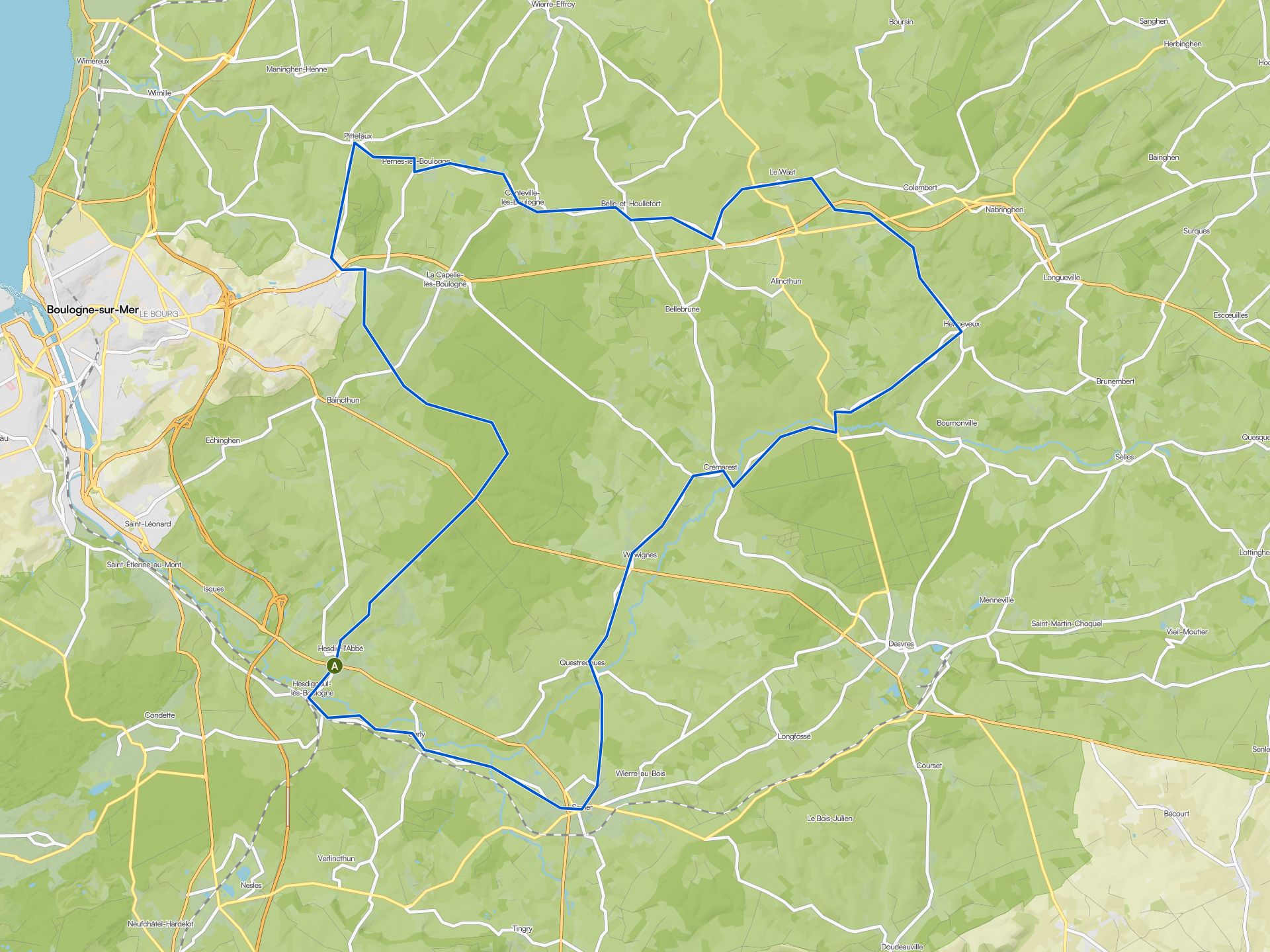 De beste fietsroutes rond Boulogne-sur-Mer | Komoot